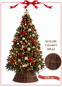 OSŁONA WIKLINOWA NA STOJAK  60 cm CIEMNY BRĄZ 