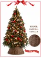 Osłona wiklinowa pod choinkę 50 cm natural vintage